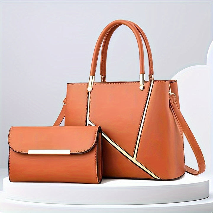 Luna | Elegant 2-Piece Women’s Handbag Set With Top Handle And Clutch