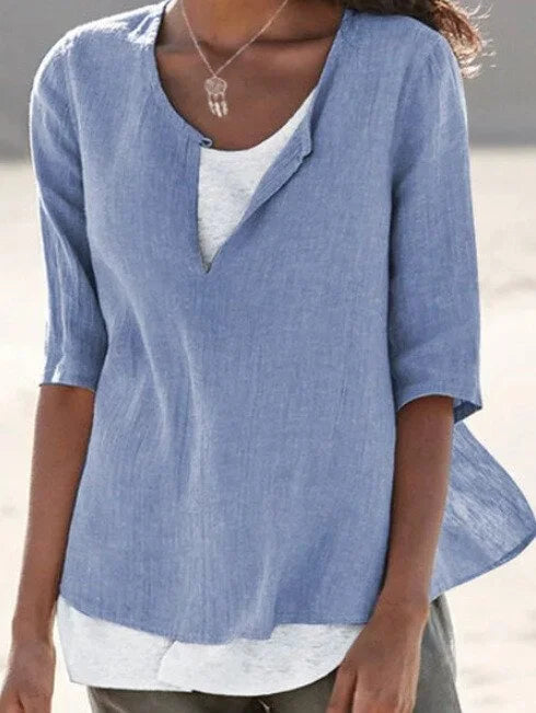 Megan | Women’s Casual Layered Summer Blouse