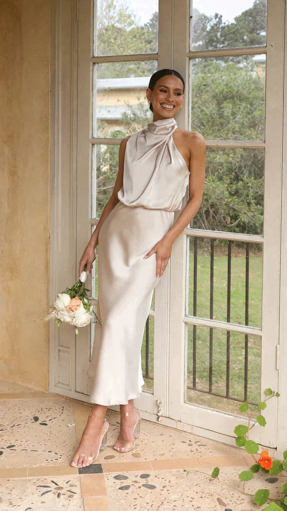Helene | Women’s Luxurious Satin Dress