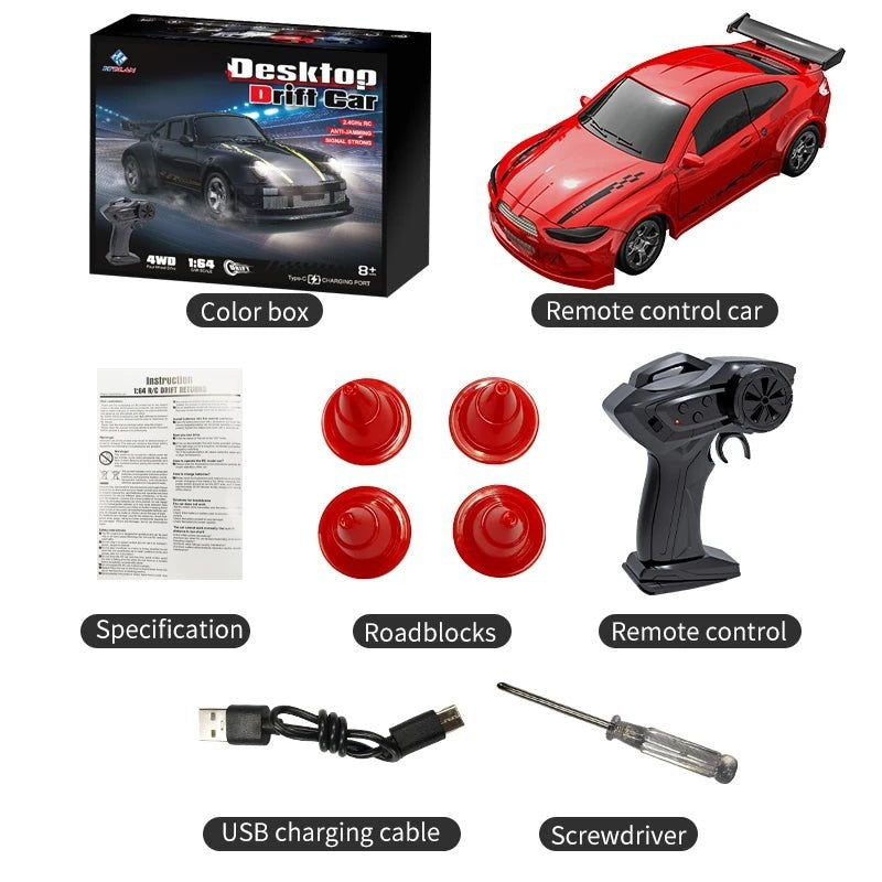 Compact 1:64 remote control drift car - product photo 10