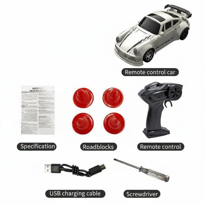 Compact 1:64 remote control drift car - product photo 11