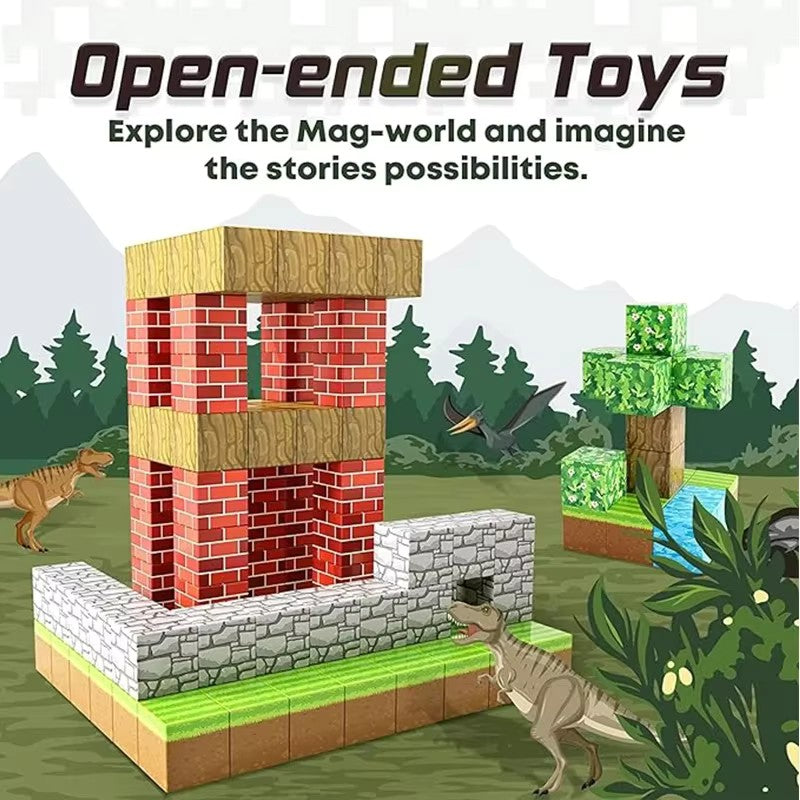 100-piece magnetic building cube set - product photo 3