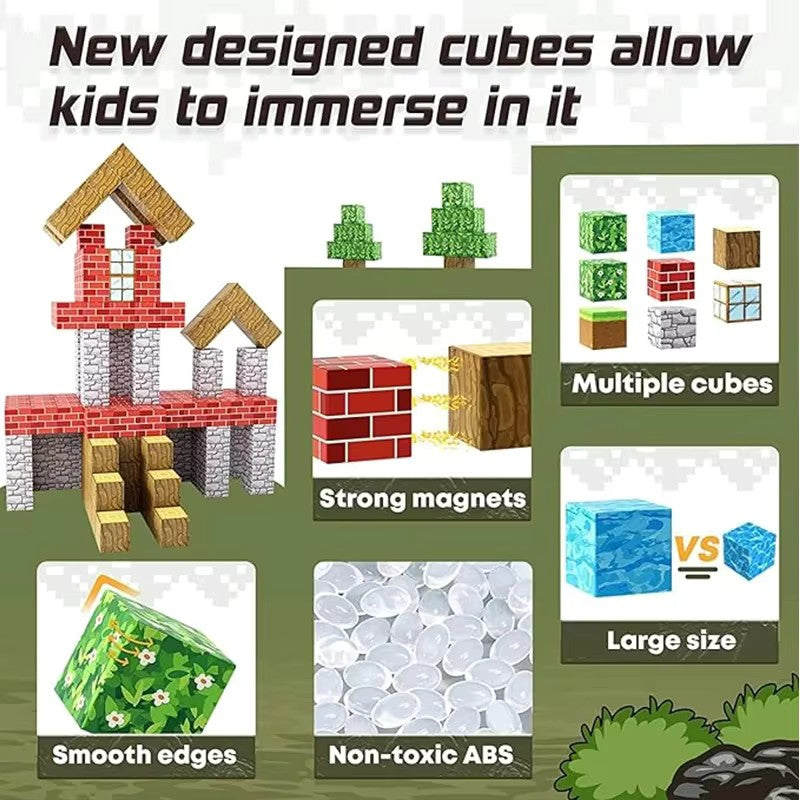 100-piece magnetic building cube set - product photo 4
