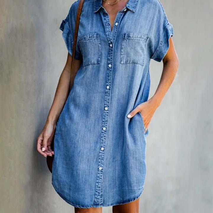 Phoebe | Women’s Casual Denim Shirt Dress