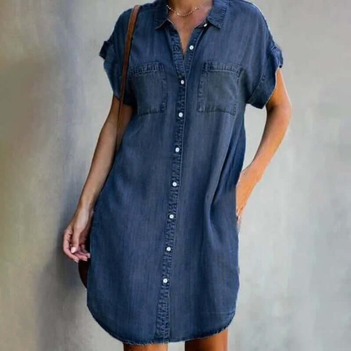 Phoebe | Women’s Casual Denim Shirt Dress