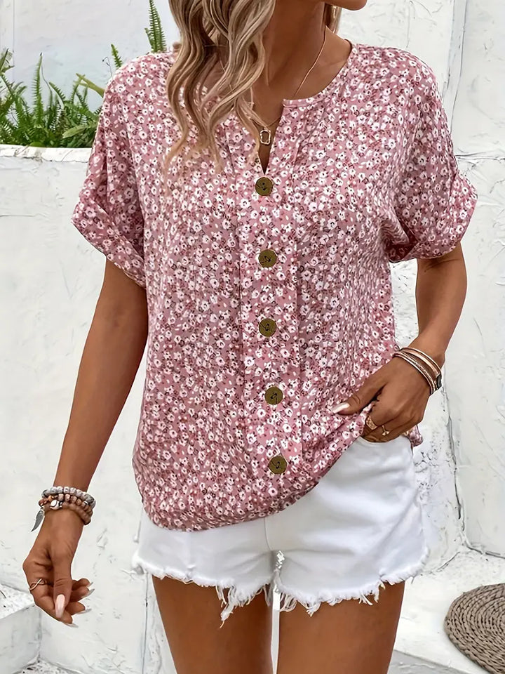 Verna | Chic Floral Print Blouse For Women