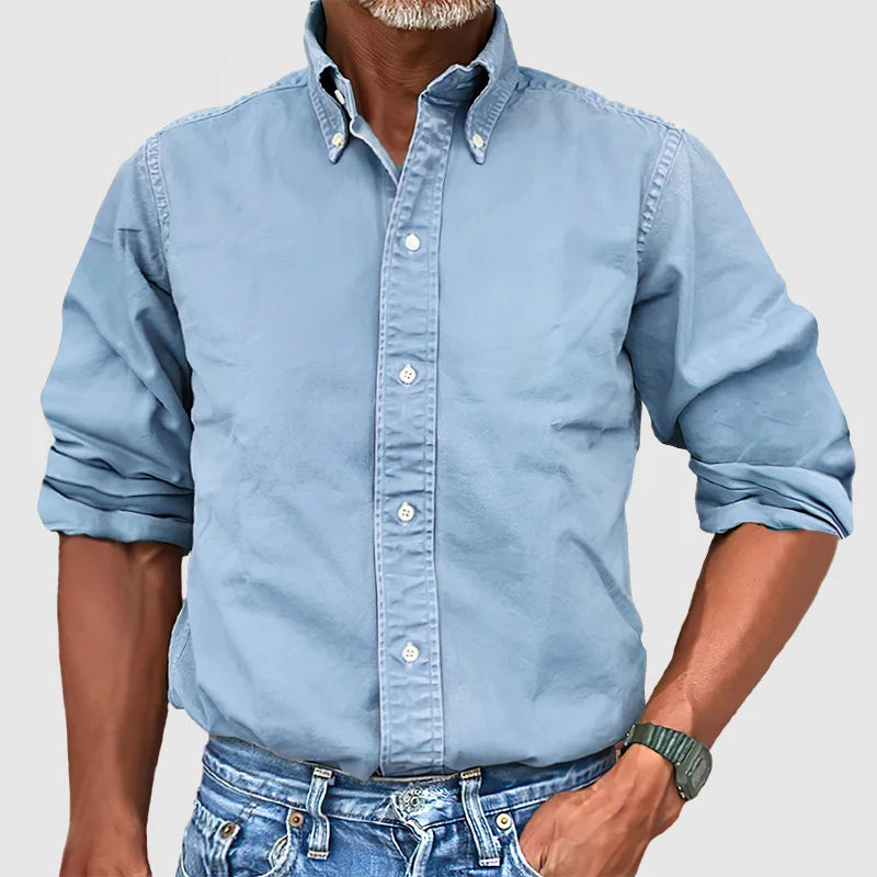 Lucas | Long-Sleeve Men’s Button-Down Collar Shirt
