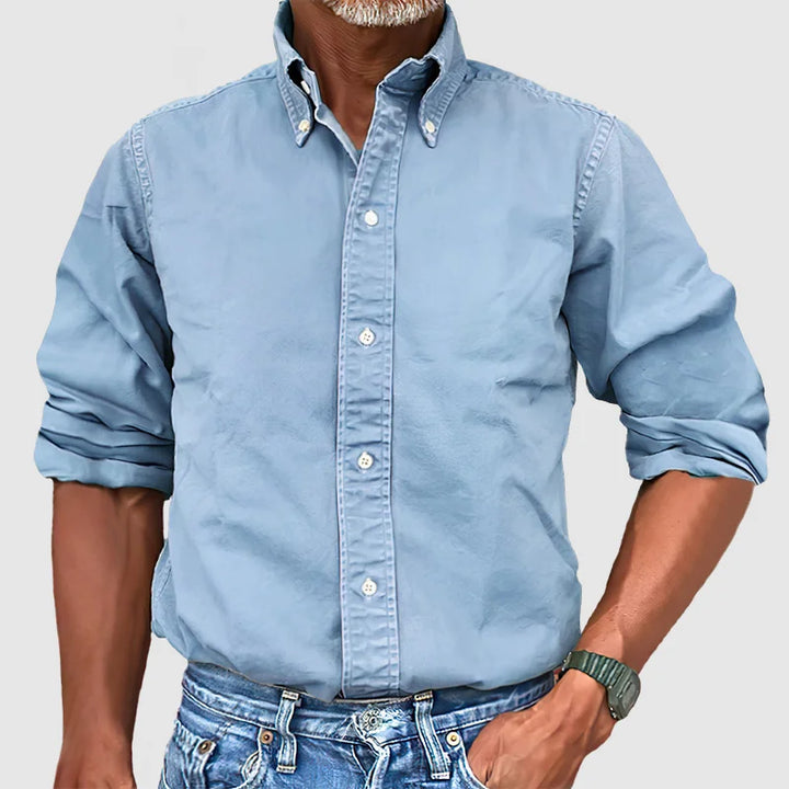 Lucas | Long-Sleeve Men’s Button-Down Collar Shirt