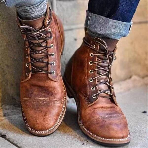 Miles | Men’s Rugged Lace-Up Ankle Boots With Heavy-Duty Sole
