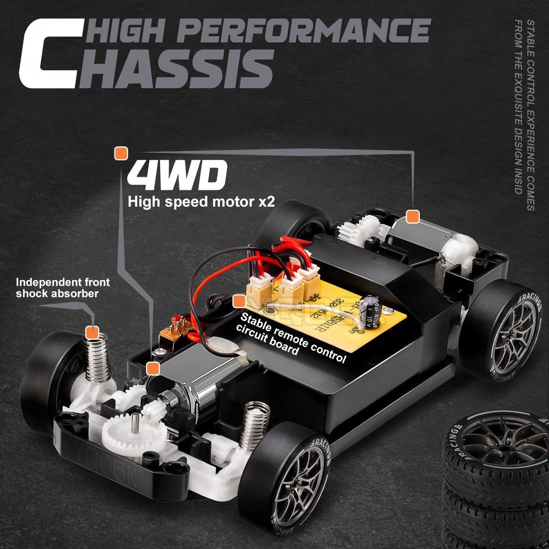 1:24 scale RC drift car with light-up wheels - product photo 11