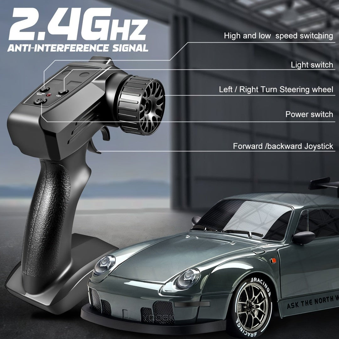 1:24 scale RC drift car with light-up wheels - product photo 12