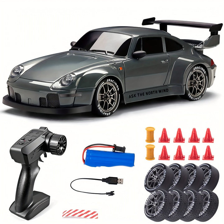 1:24 scale RC drift car with light-up wheels - product photo 5
