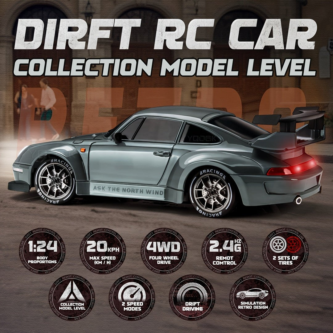 1:24 scale RC drift car with light-up wheels - product photo 6