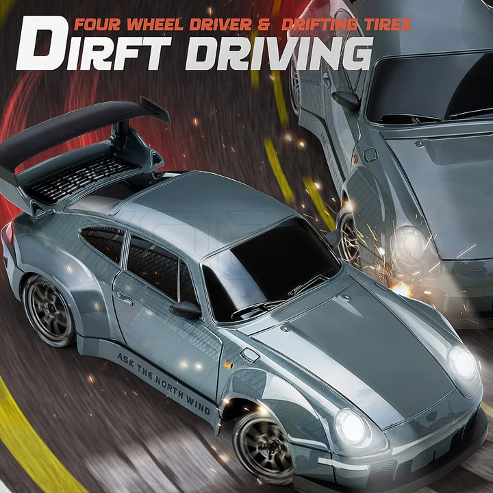 1:24 scale RC drift car with light-up wheels - product photo 8