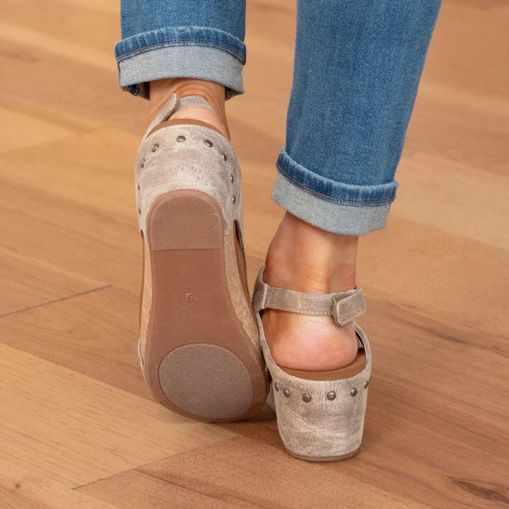 Linda | Elegant Suede Wedge Sandals For Women