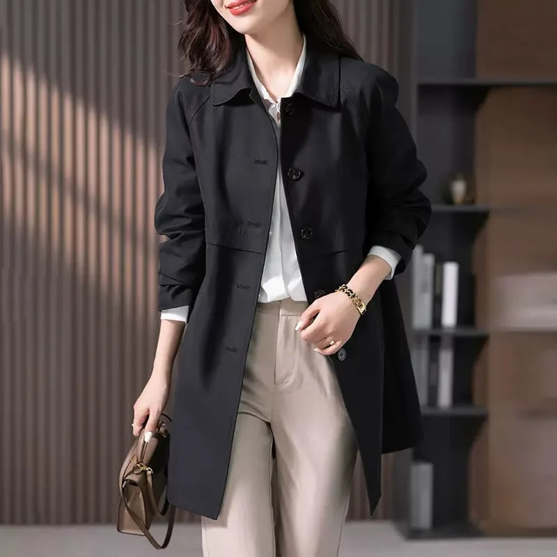 Clara | Modern Single-Button Short Trench Coat For Women