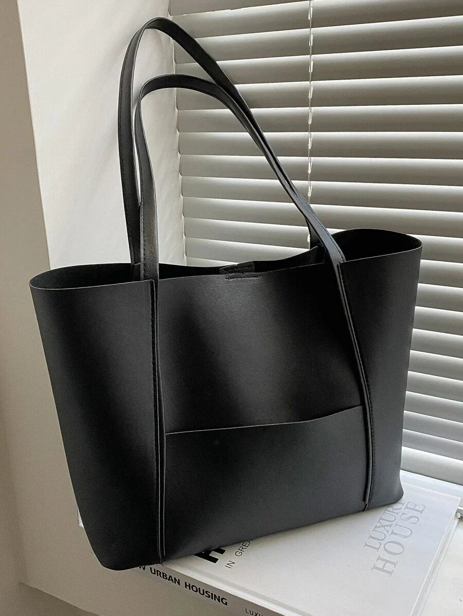 Isla | Chic Large-Capacity Leather Top Handle Tote Bag For Women