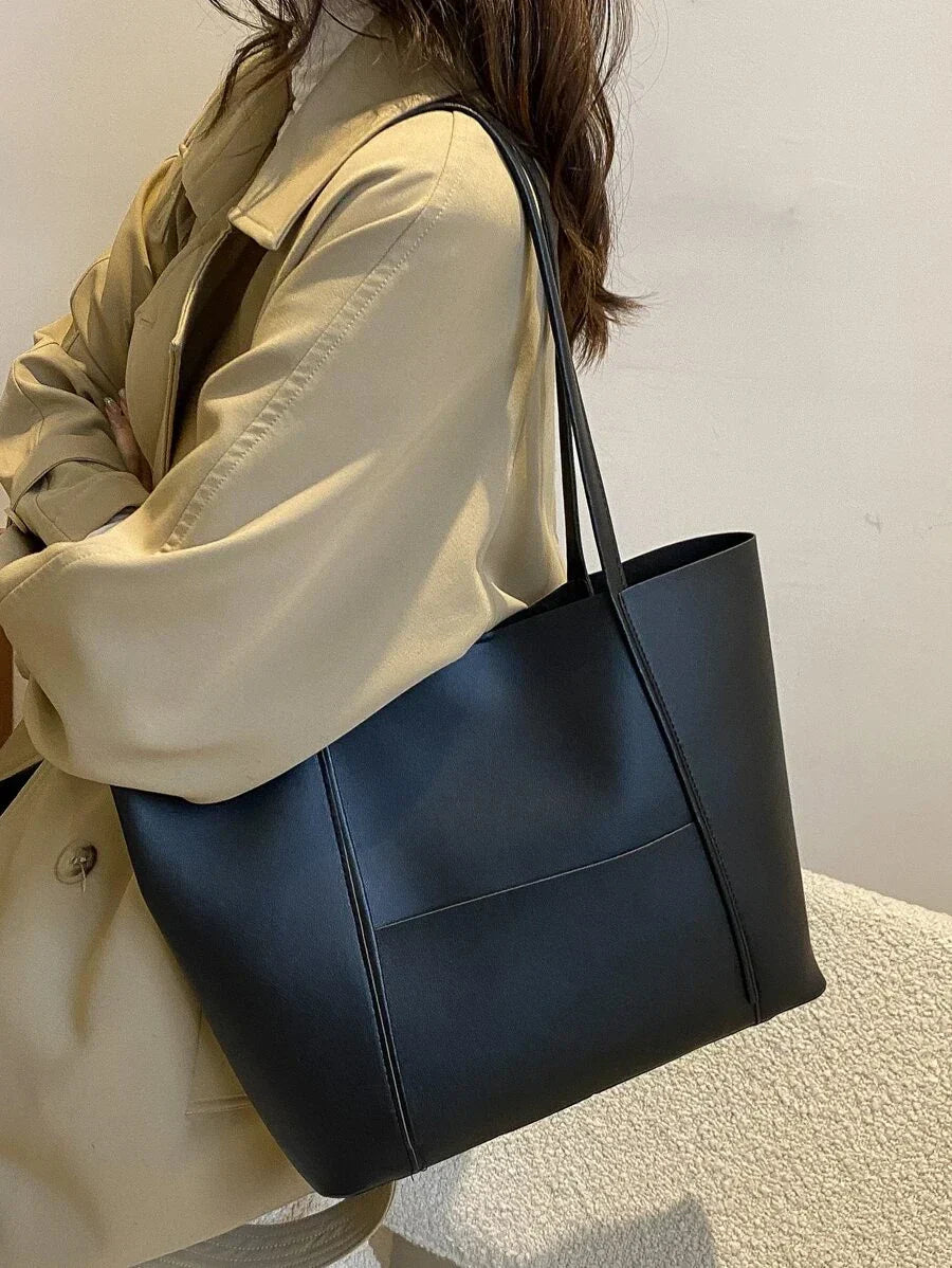 Isla | Chic Large-Capacity Leather Top Handle Tote Bag For Women