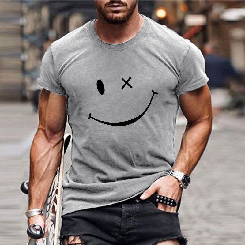 Ryder | Men’s Vintage Smiley Print Round Neck T-Shirt