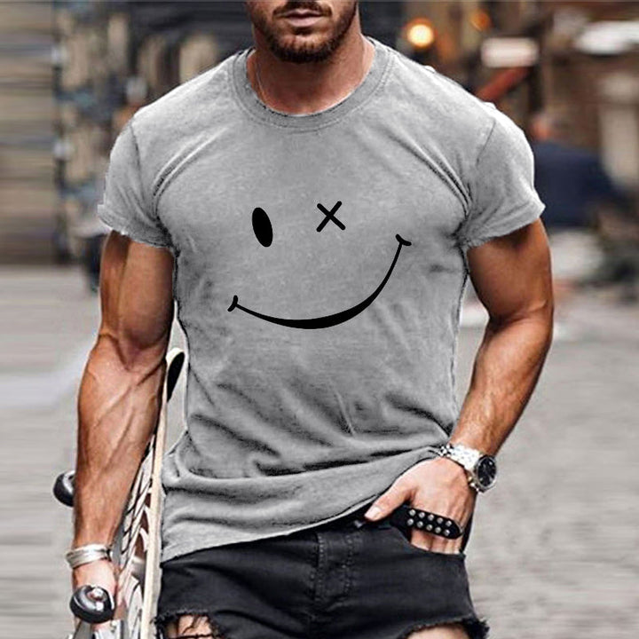 Ryder | Men’s Vintage Smiley Print Round Neck T-Shirt