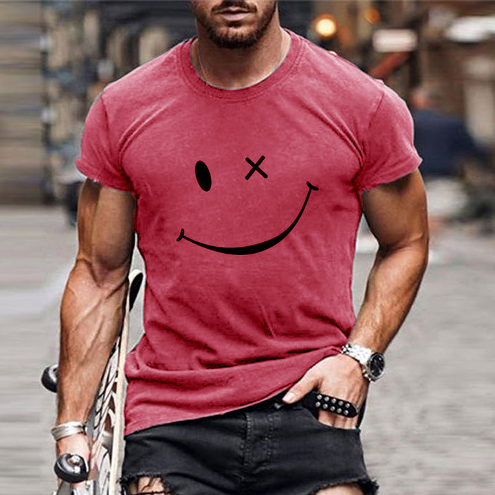 Ryder | Men’s Vintage Smiley Print Round Neck T-Shirt