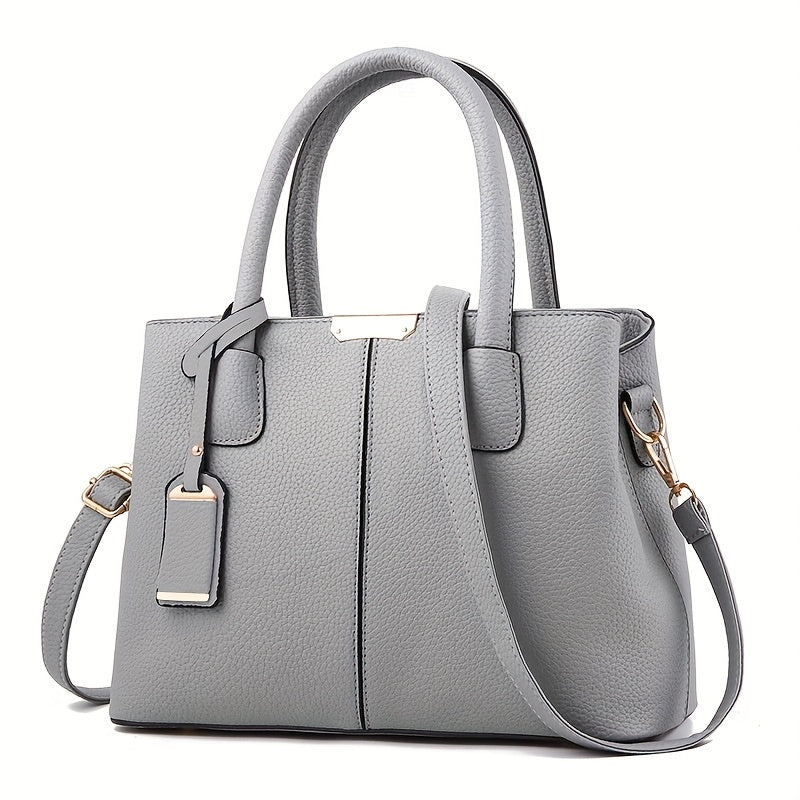 Amelia | Structured Leather Women’s Tote Handbag With Crossbody Strap