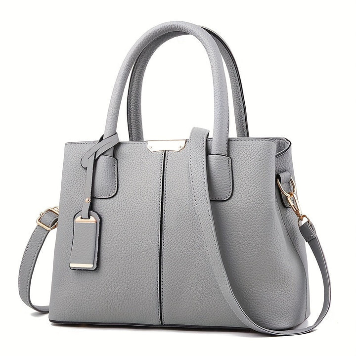 Amelia | Structured Leather Women’s Tote Handbag With Crossbody Strap