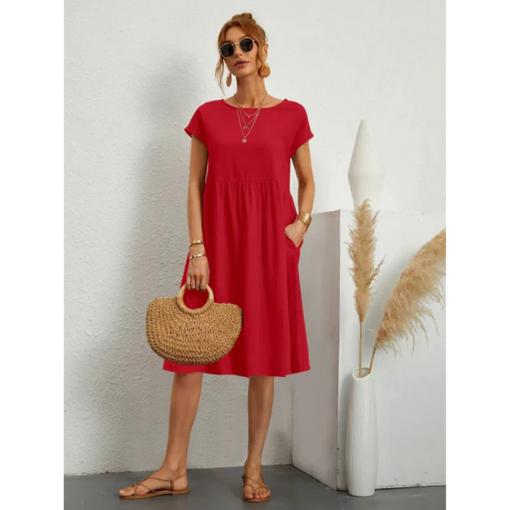 Bianca | Women’s Stylish Short Sleeve Summer Midi Dress