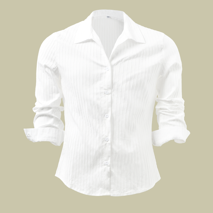 Arden | Men’s Slim Fit Textured Stripe Lapel Shirt
