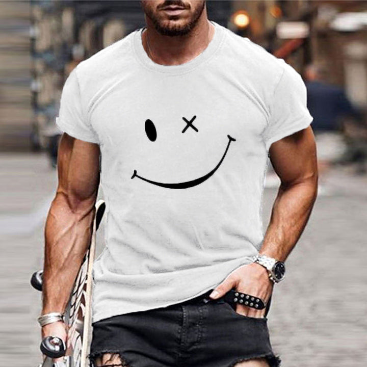 Ryder | Men’s Vintage Smiley Print Round Neck T-Shirt