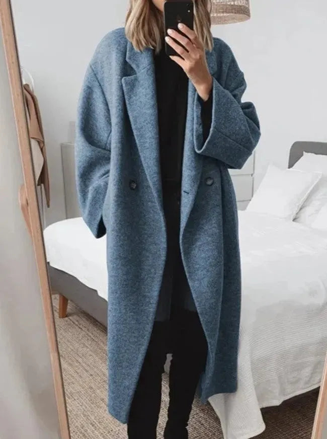 Elise | Sophisticated Oversized Button-Front Winter Coat for Women