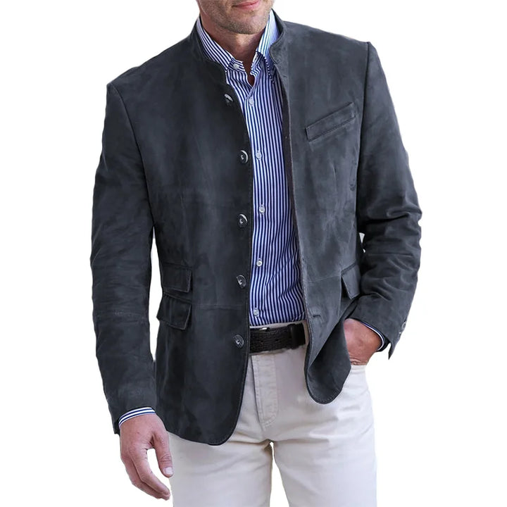 Julian | Modern Slim-Fit Blazer With Stand Collar For Men
