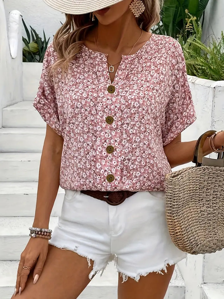 Verna | Chic Floral Print Blouse For Women