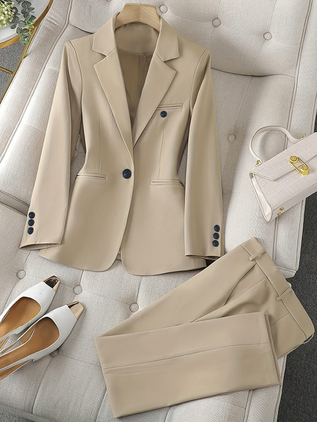 Elise | Tailored Two-Piece Blazer And Trousers Set For Women