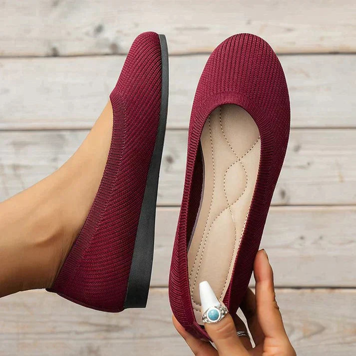 Ella | Women’s Knit Slip-On Ballet Flats