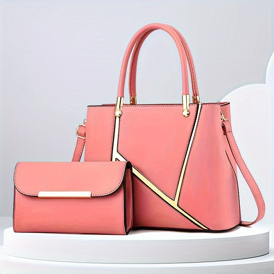 Luna | Elegant 2-Piece Women’s Handbag Set With Top Handle And Clutch