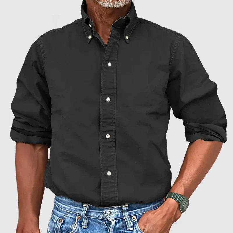 Lucas | Long-Sleeve Men’s Button-Down Collar Shirt