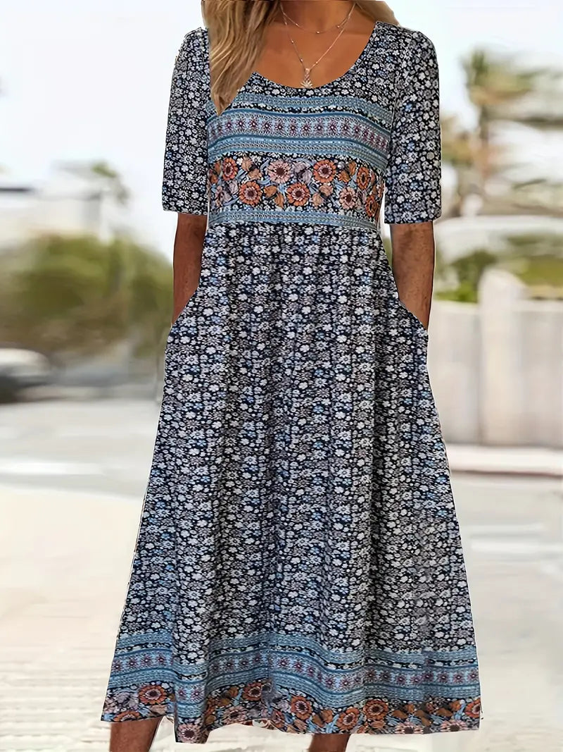 Marigold | Effortless Boho Tiered Midi Dress For Women