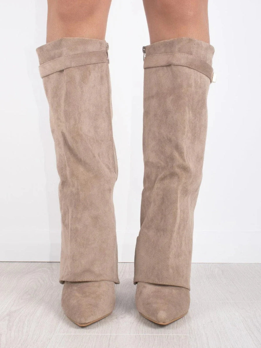 Ava | Women’s Leather Thigh-High Boots With Buckle Detail