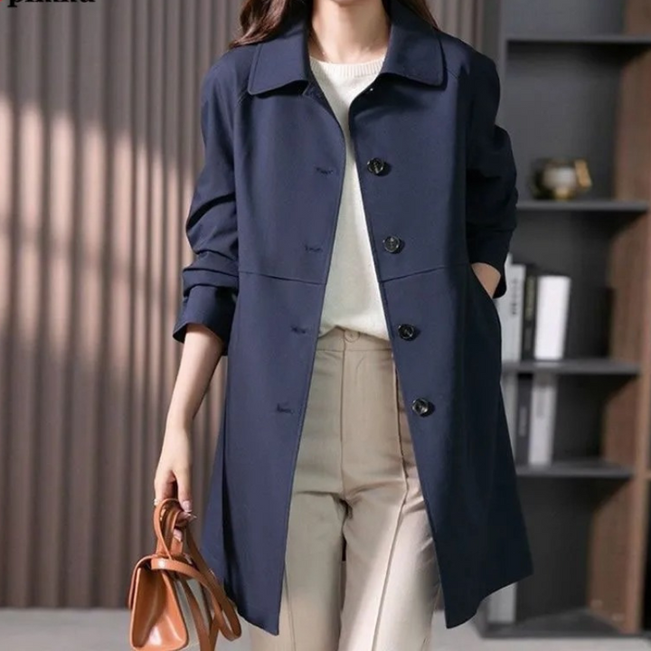 Clara | Modern Single-Button Short Trench Coat For Women