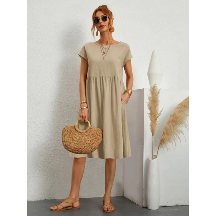 Bianca | Women’s Stylish Short Sleeve Summer Midi Dress