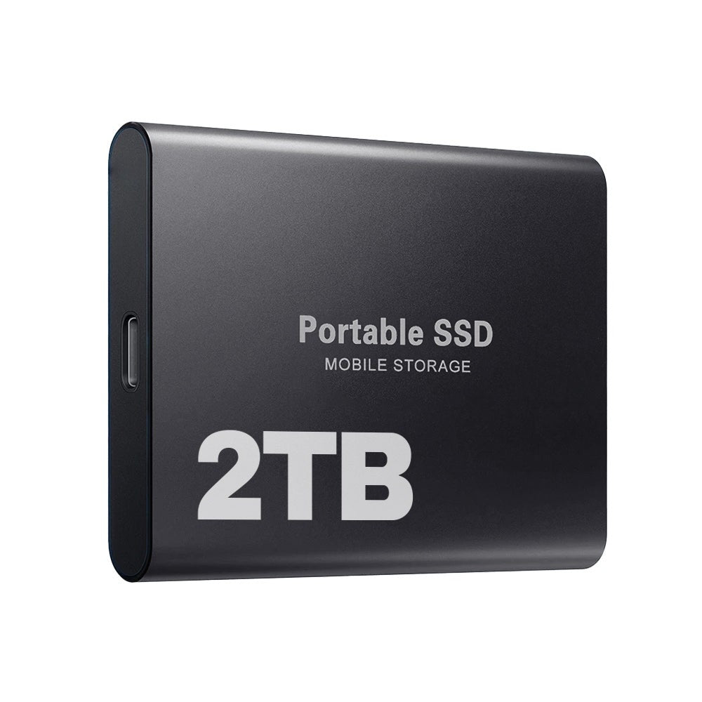 2TB external SSD in black, blue and red - product photo 6