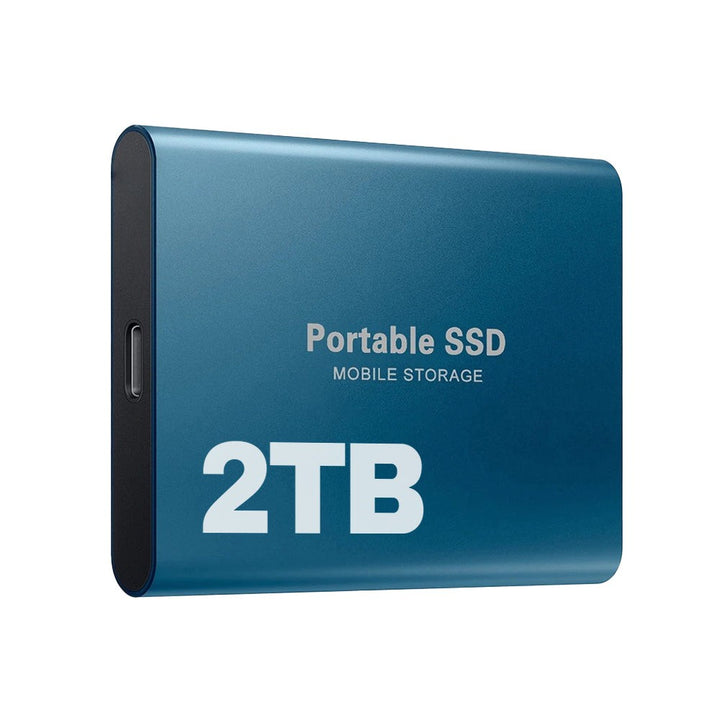 2TB external SSD in black, blue and red - product photo 7