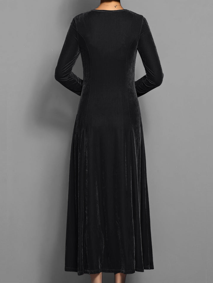 Elara | Elegant Long-Sleeve Evening Dress for Women