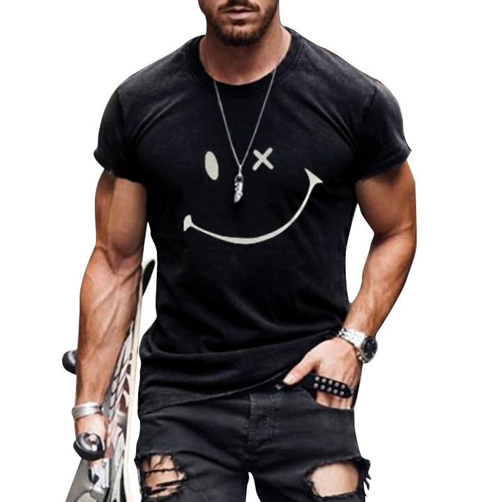 Ryder | Men’s Vintage Smiley Print Round Neck T-Shirt