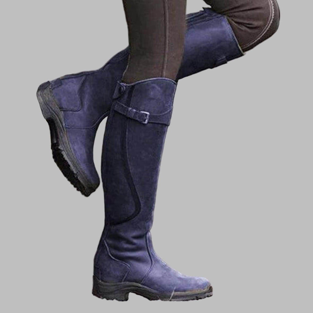 Aria | Rugged Leather Trekking Boots With Secure Strap Support For Women