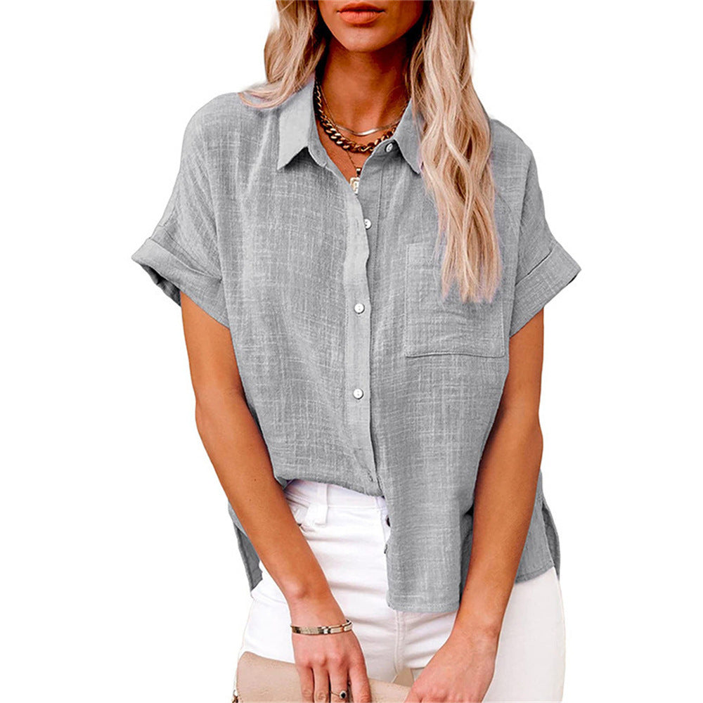 Harriet | Relaxed Short-Sleeve Button-Down Shirt For Women