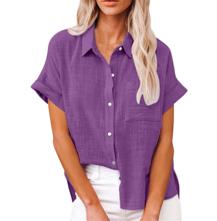 Harriet | Relaxed Short-Sleeve Button-Down Shirt For Women