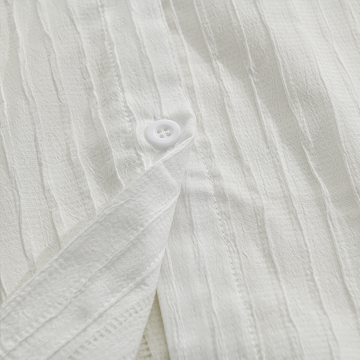 Arden | Men’s Slim Fit Textured Stripe Lapel Shirt
