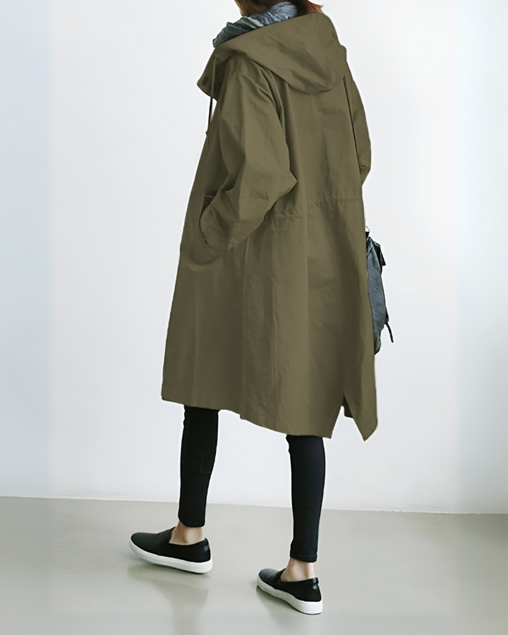 Elena | Timeless Hooded Trench Coat With Classic Elegance